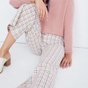 Emmett Wide-Leg Crop Pants in Rainbow Windowpane